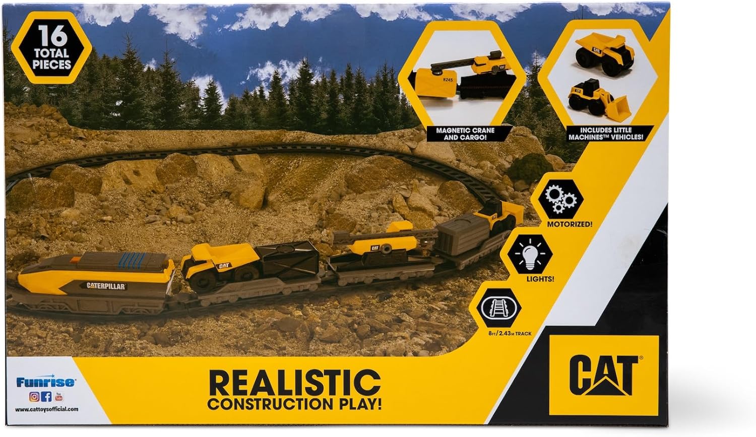 Cat Little Machine Power Truck Train Set