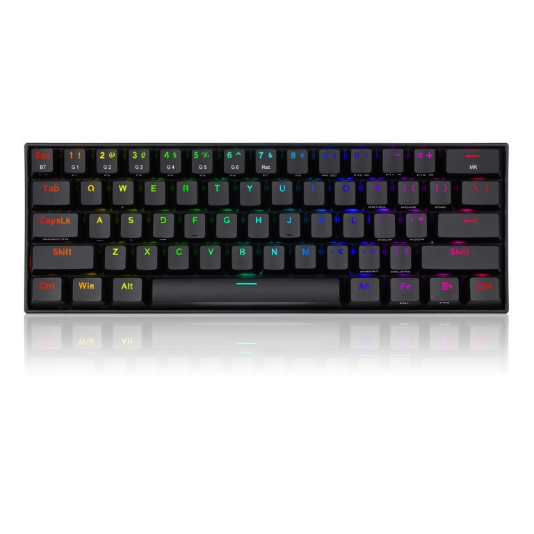 Redragon K630RGB Gaming Mechanical Keyboard 61 Keys Compact Mechanical Keyboard, Pro Driver Support-Brown Switch