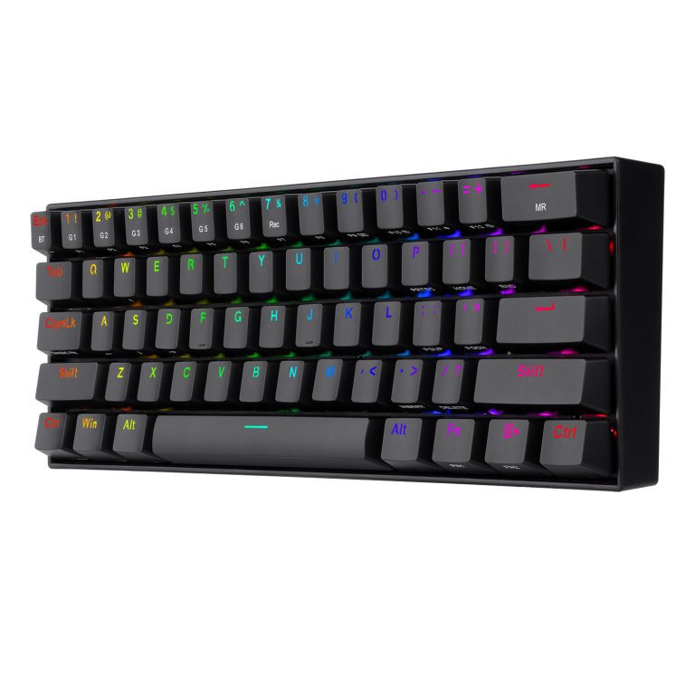 Redragon K630RGB Gaming Mechanical Keyboard 61 Keys Compact Mechanical Keyboard, Pro Driver Support-Brown Switch