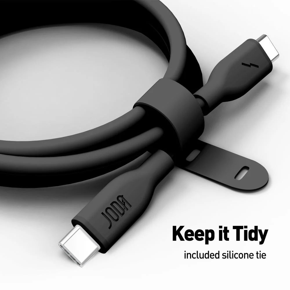 JODA 60W C to C Silicone Cable 1M Black
