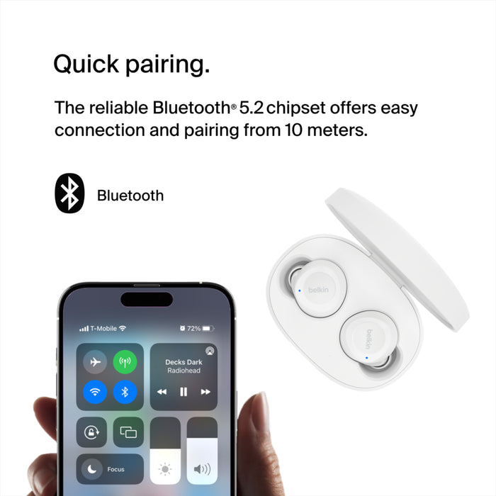 BELKIN - AUDIO -TRUE WIRELESS - SOUNDFORM BOLT - WHITE
