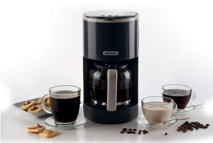 Ariete 1394 Drip Coffee Machine, 900W, 12 Cups, Black