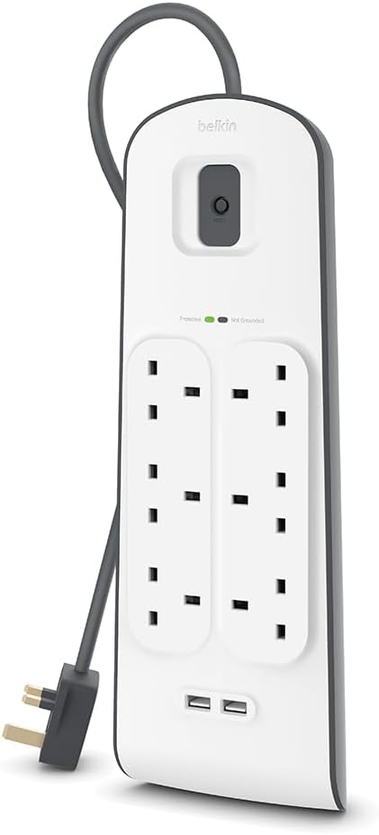 BELKIN SURGE PROTECTOR KSA VERSION 6 OUTPUTS 2M - 2 USB A
