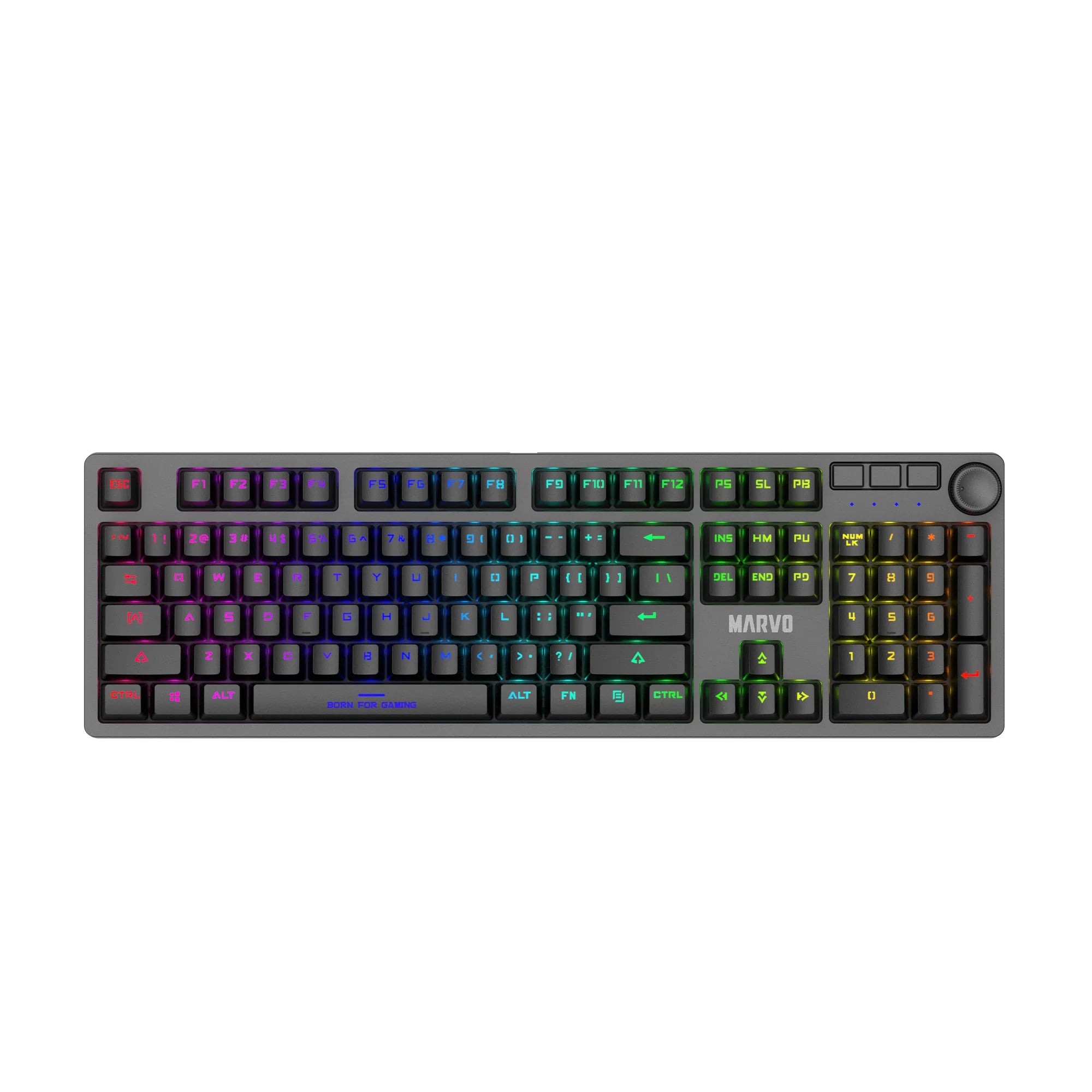 MARVO KG954 EN-B wired mechnical keyboard with Detachable US