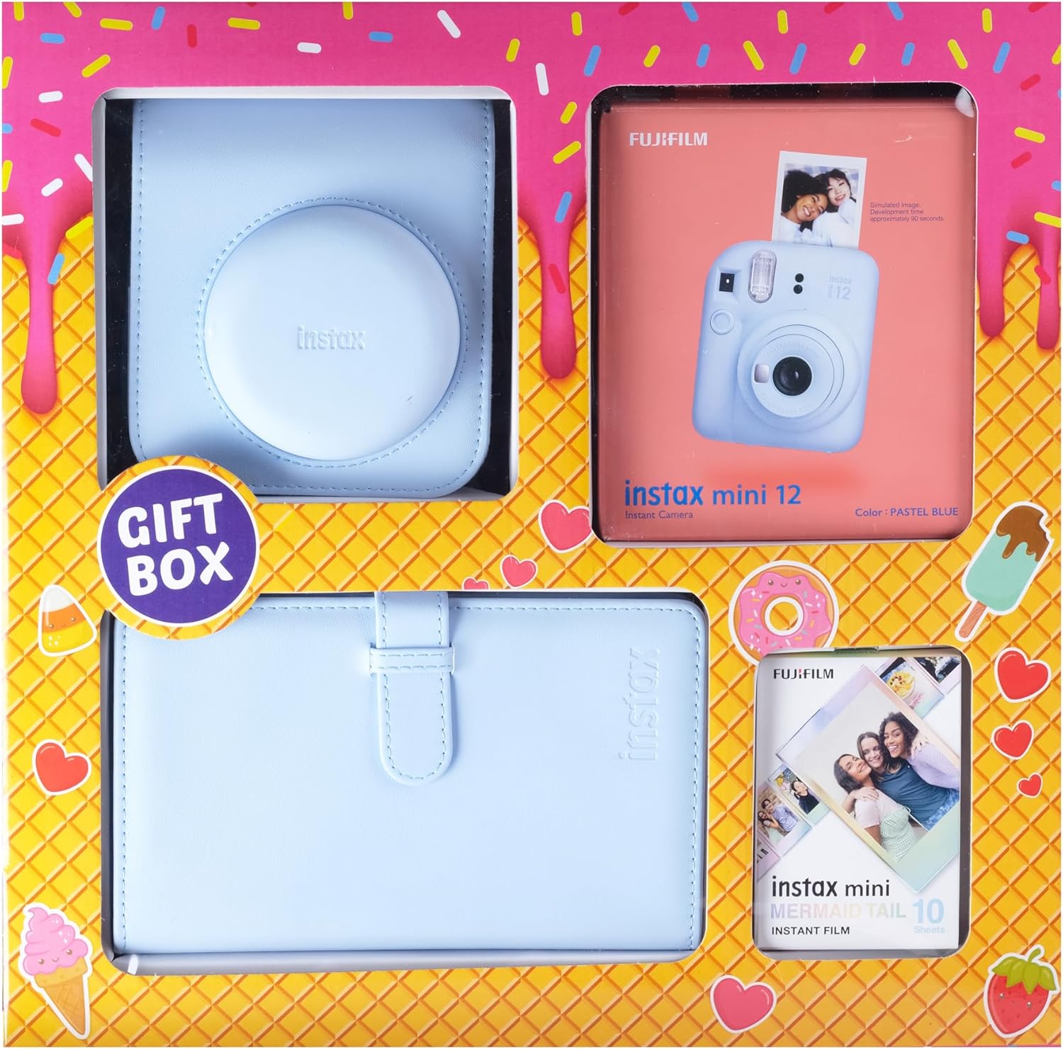 Instax Camera Mini 12 Gift Box (Pastel Blue)