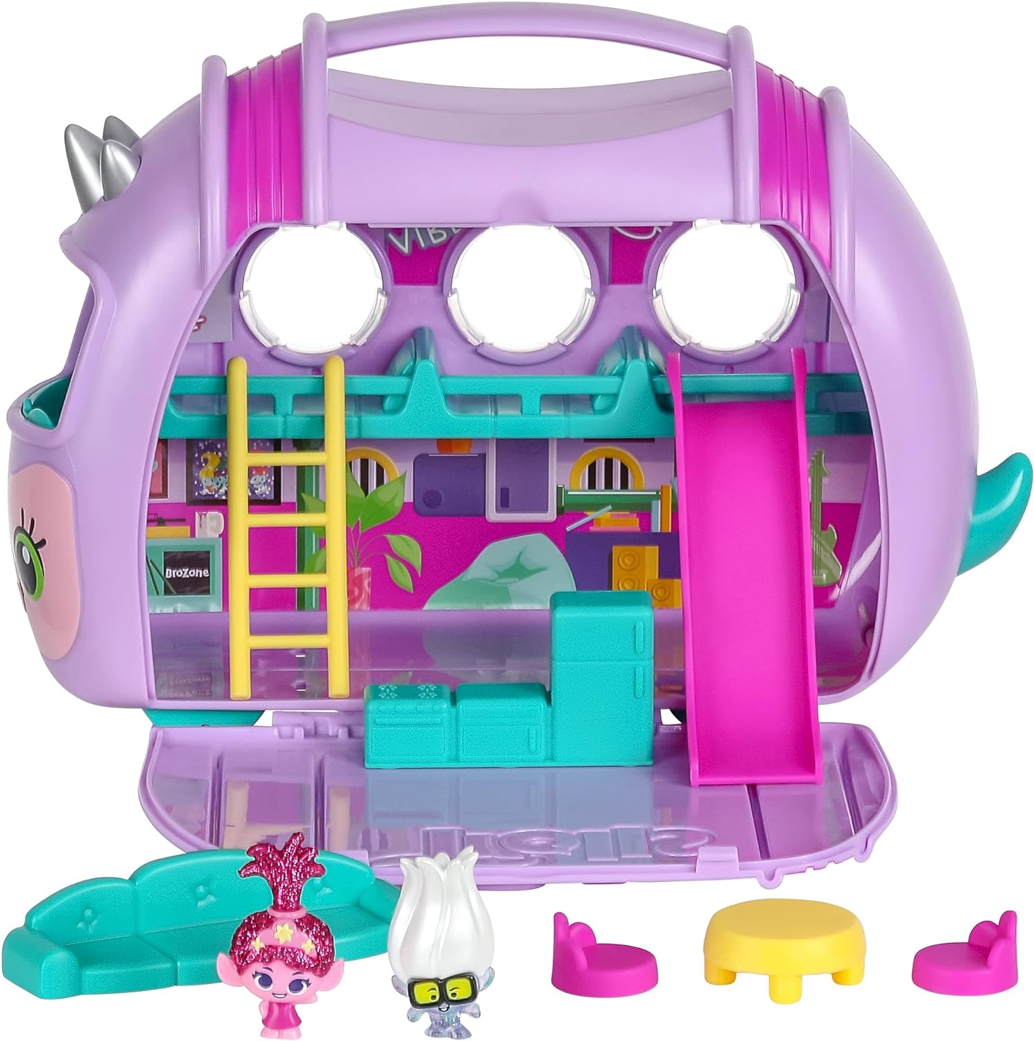 DREAMWORKS TROLLS Band Together Mineez 10 pc Rhonda Play & Display Case