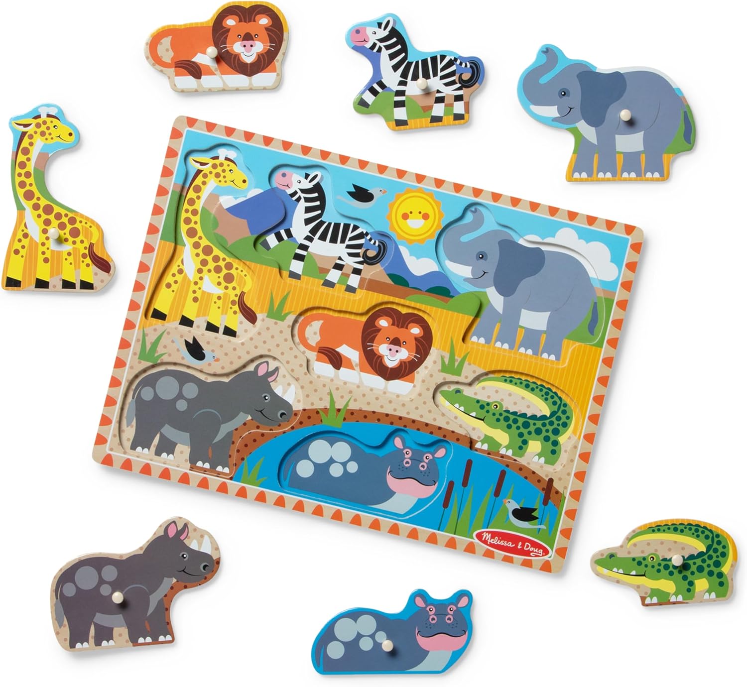 Melissa & Doug and Safari Peg Puzzle