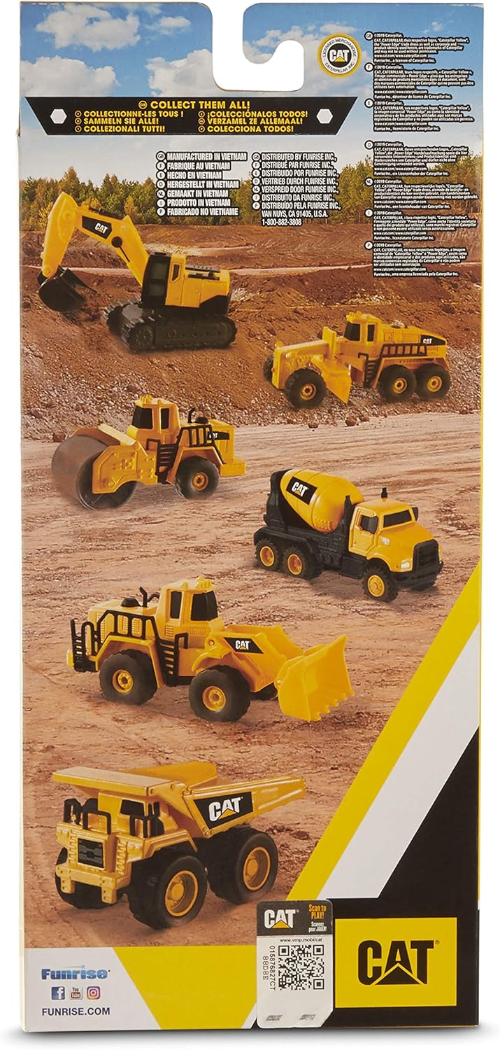 Caterpillar Funrise CAT Die Cast Metal 4 Inches 3 Pack Assortment