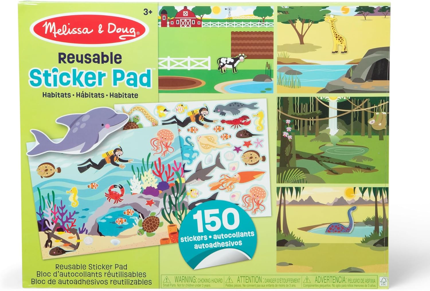 MELISSA & DOUG Reusable Sticker Pad Habitats
