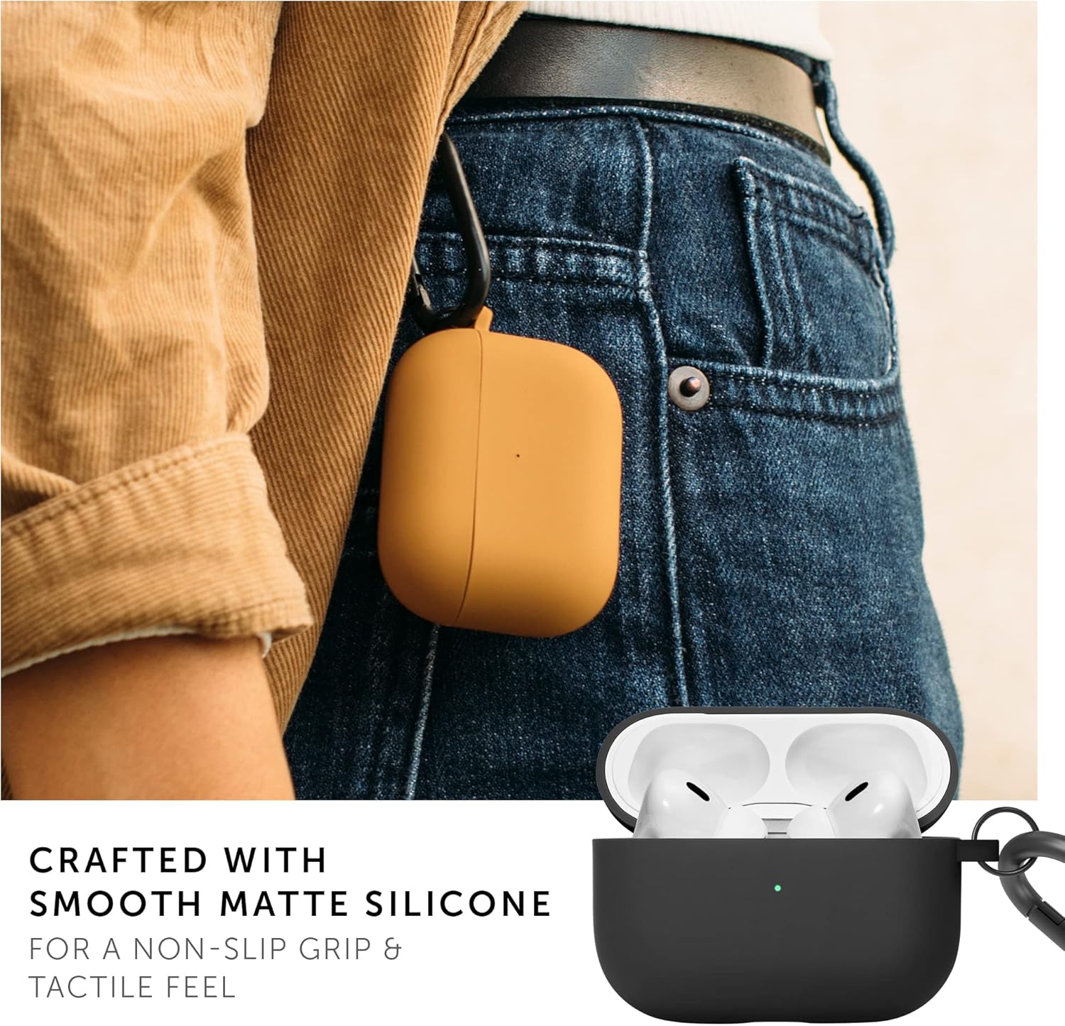 Native Union Roam Case For Airpods Pro Gen2 With Clip Black