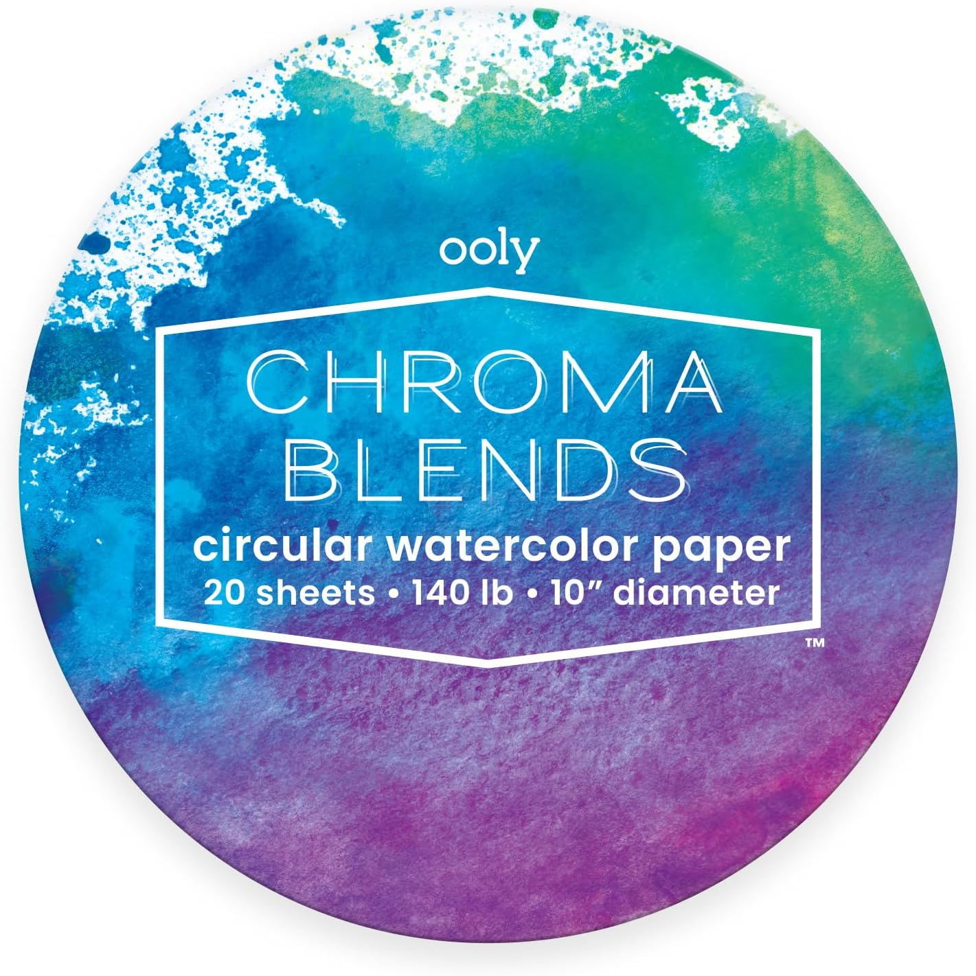 Ooly Chroma Blends Circular Watercolor Paper Pad 1 Pc 10 Diameter