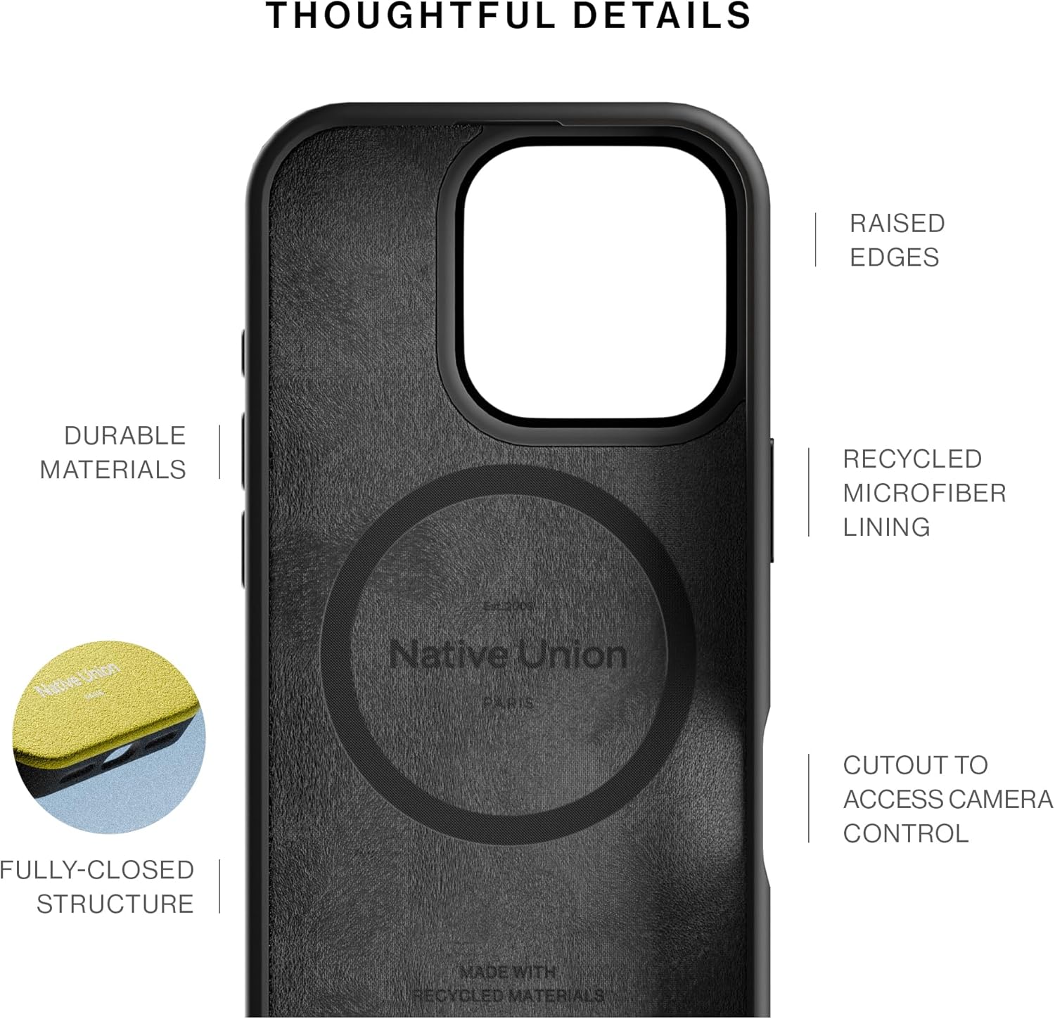 Native Union Iphone 16 Pro Max Active Case Black