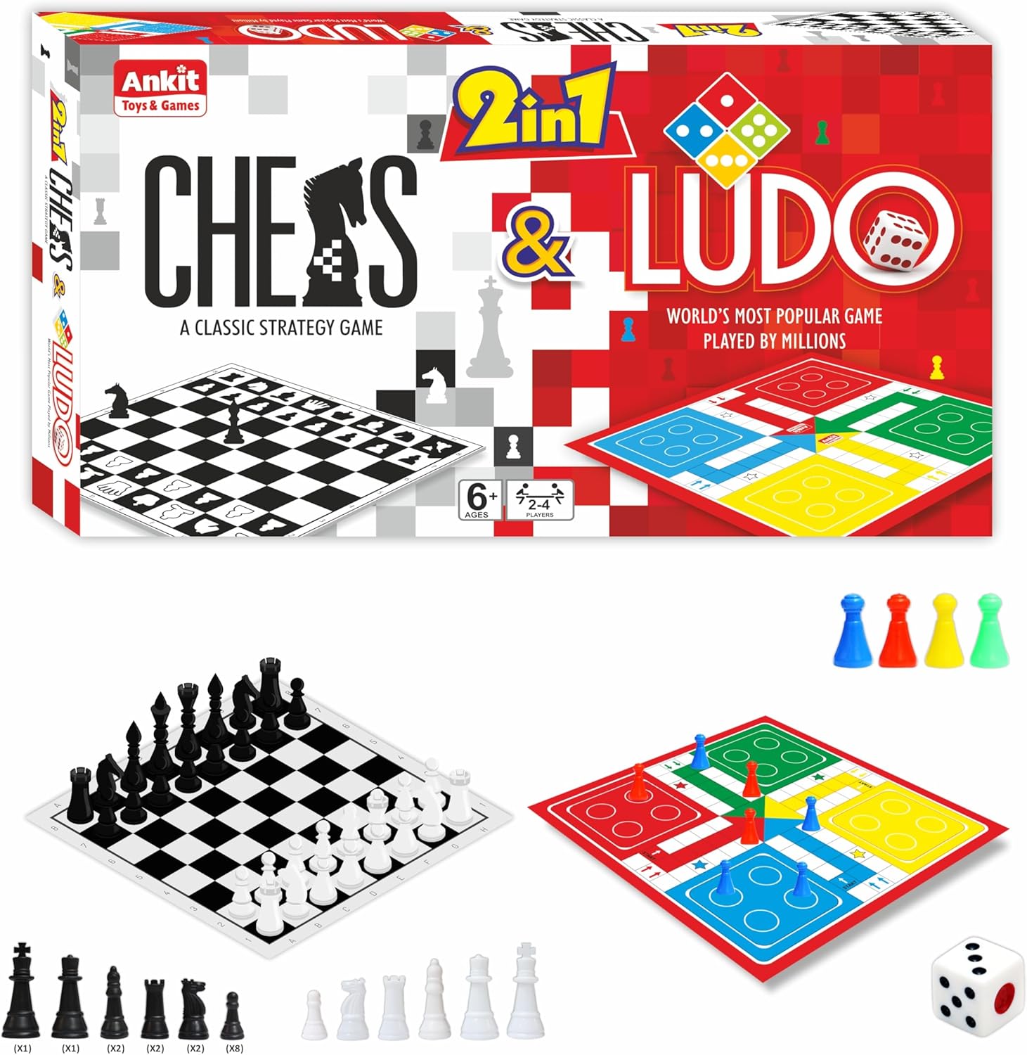 2 in 1 CHESS & LUDO 15"