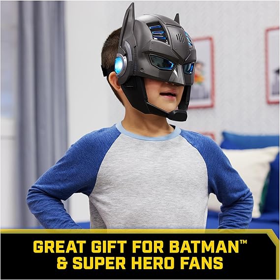 DC Comics, Armor-Up Batman Mask with Visor, 15+ Sounds & Phrases, Lights, Super Hero Costume