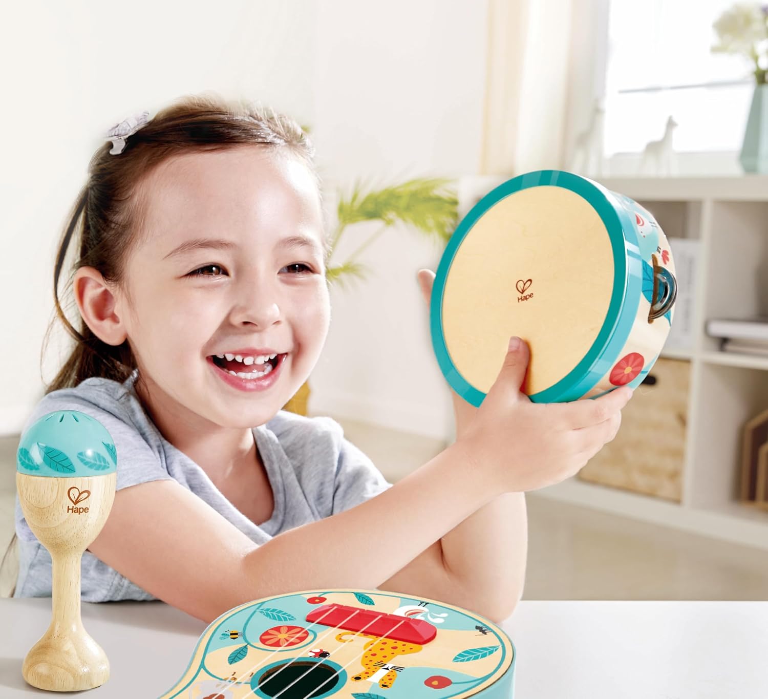 Hape - 4 In 1 Ukulele Set