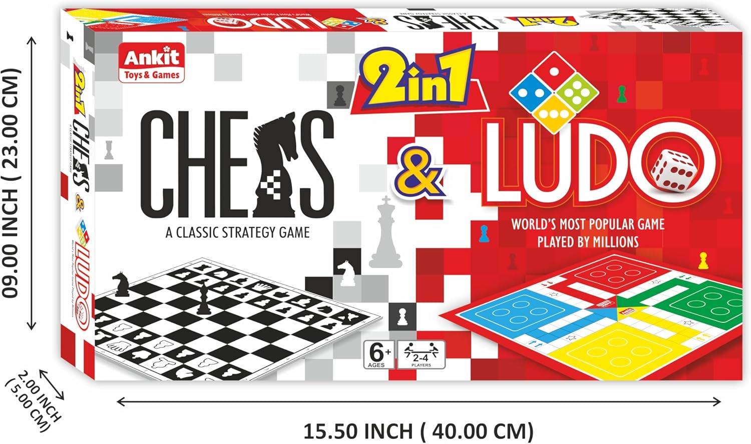 2 in 1 CHESS & LUDO 15"