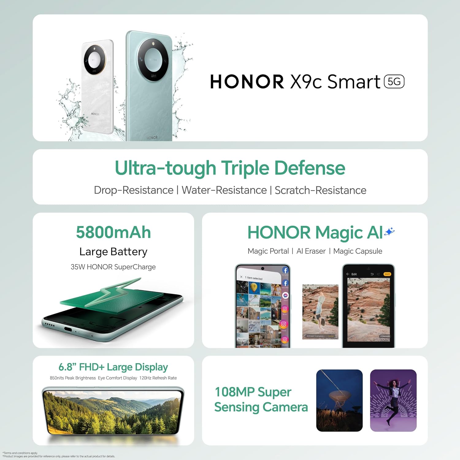 HONOR X9C SMART 12GB 256GB 5G Moonlight White