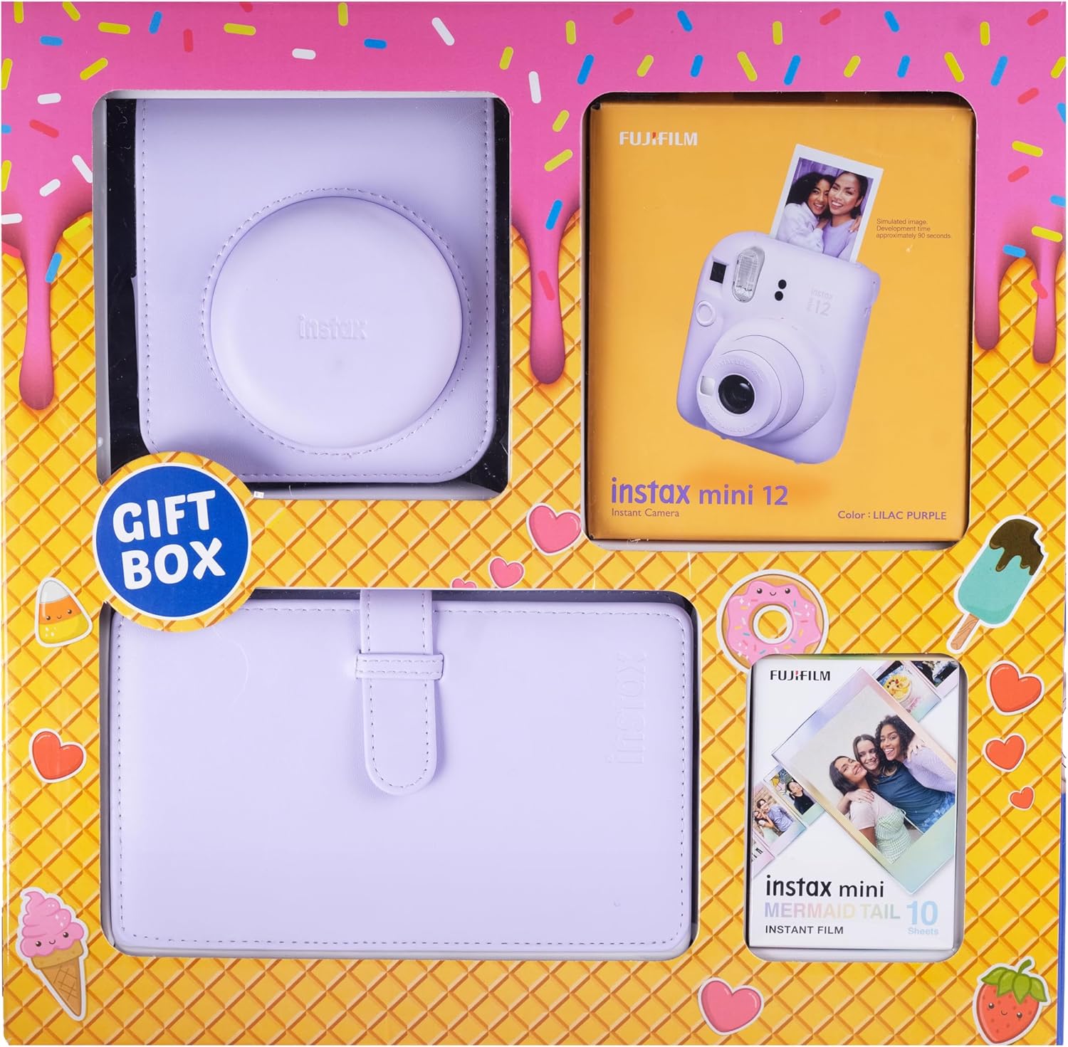 Instax Camera Mini 12 Gift Box (Lilac Purple)