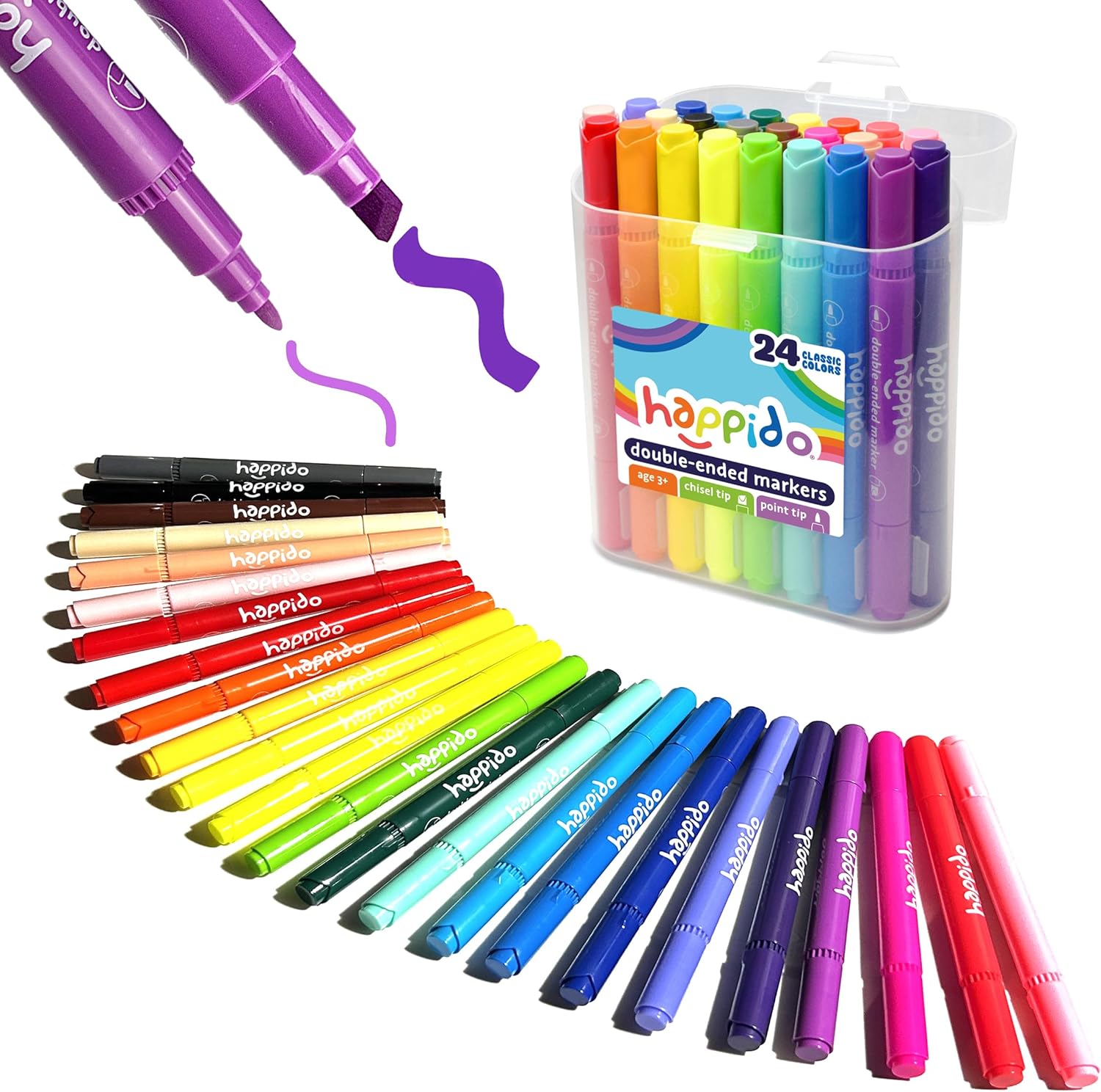 Ooly Happido: Double Ended Markers 24 Colors