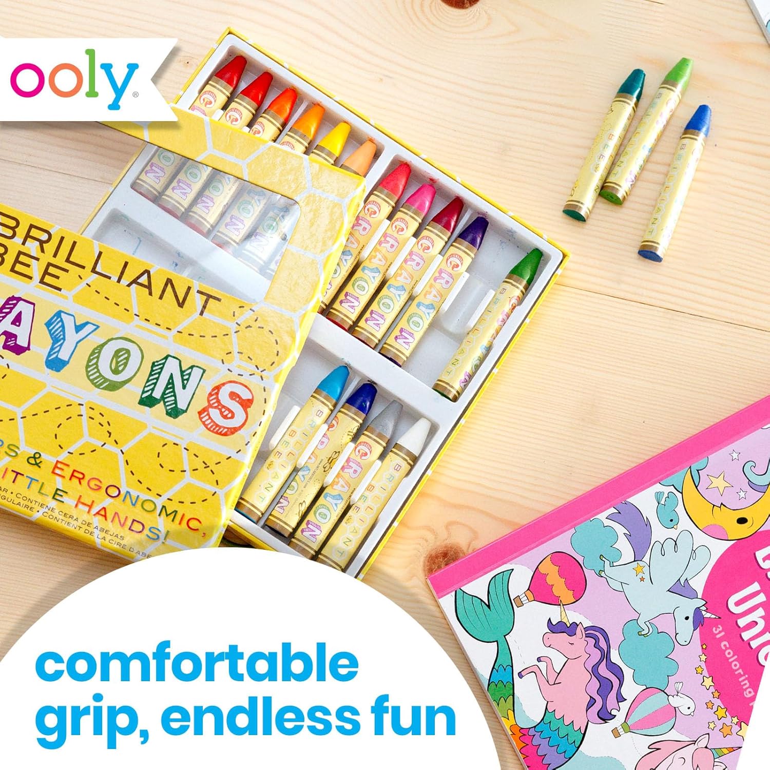 Ooly Brilliant Bee Crayons Set Of 12
