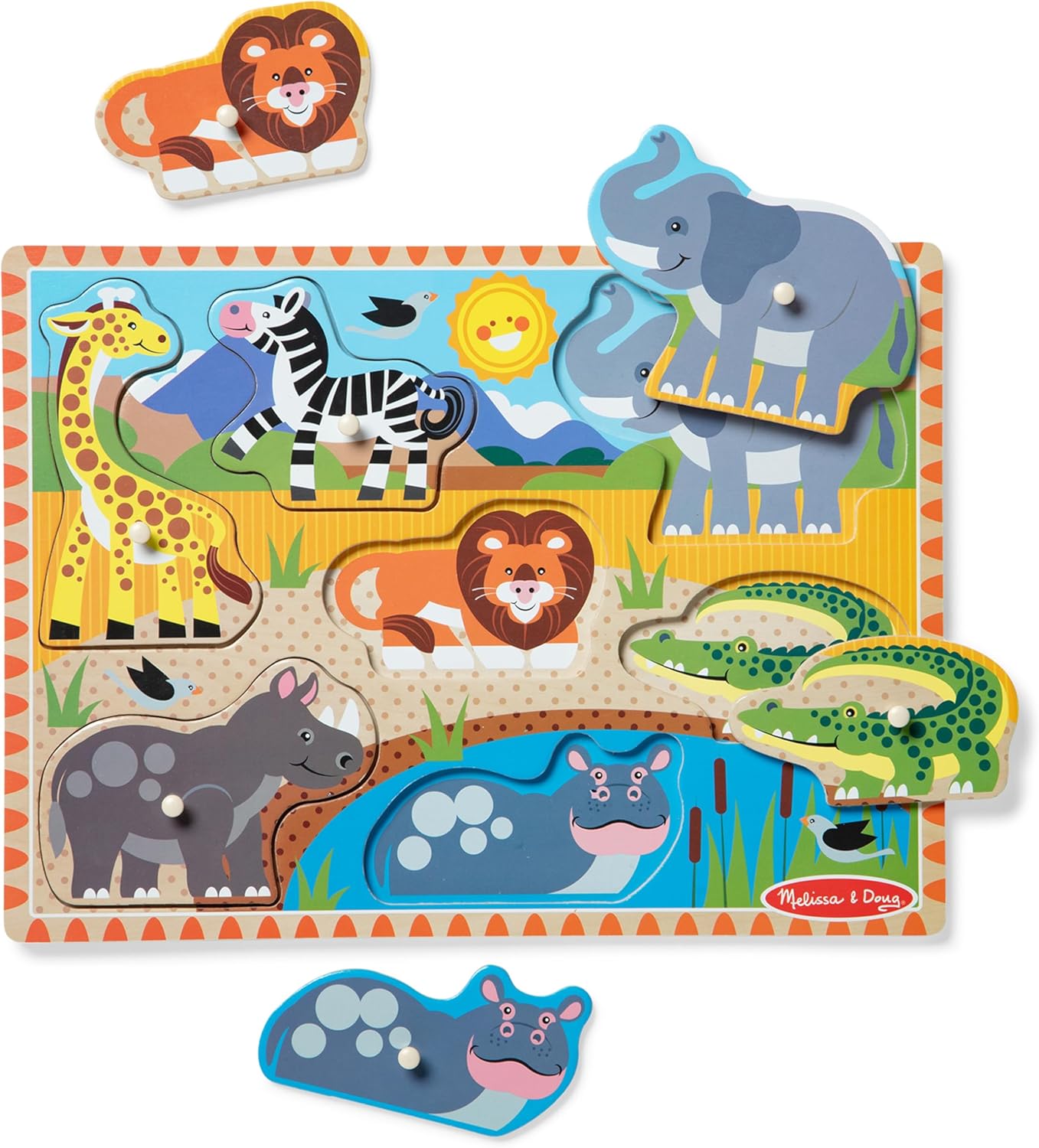 Melissa & Doug and Safari Peg Puzzle