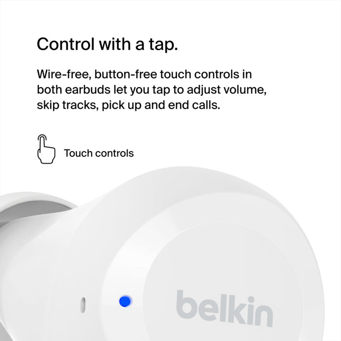 BELKIN - AUDIO -TRUE WIRELESS - SOUNDFORM BOLT - WHITE