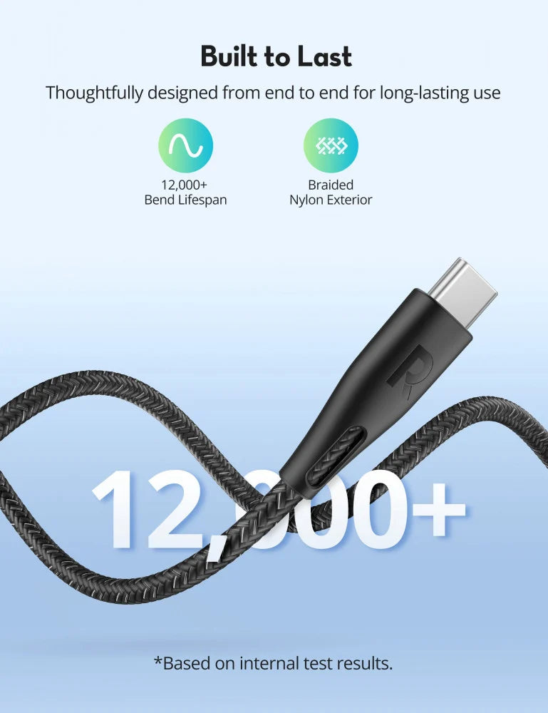 RAVPower RP-CB1029 60W F.Charging BLK C to C Cable 1.2m