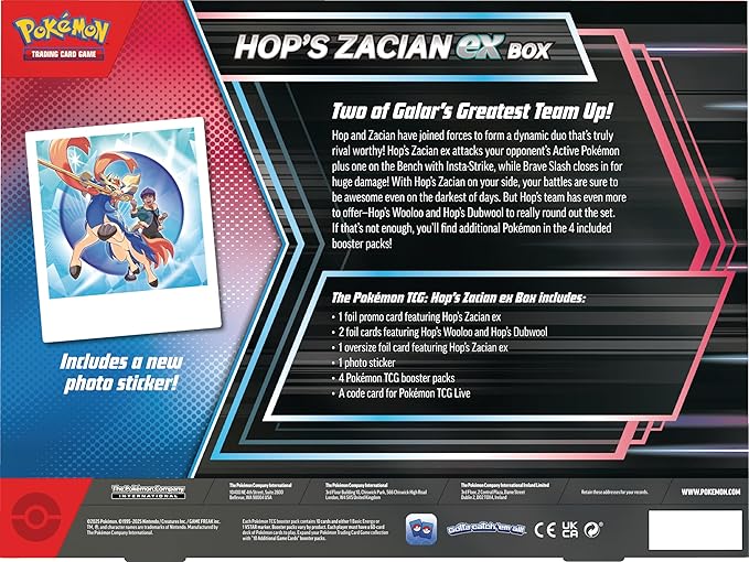 Pokemon TCG - Hop's Zacian ex Box