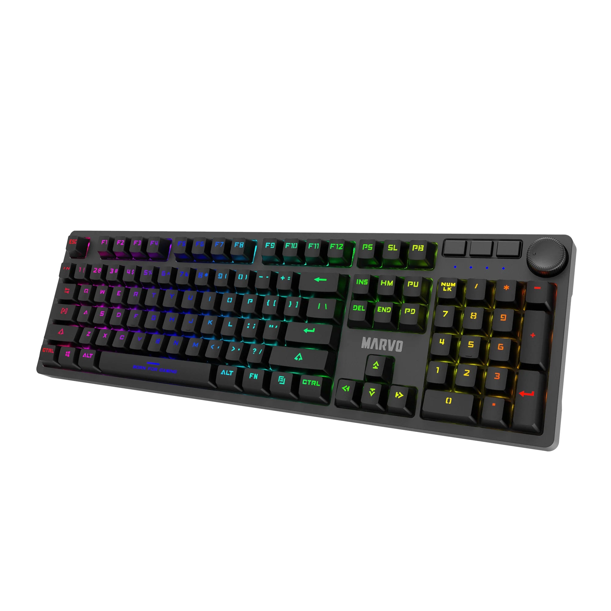 MARVO KG954 EN-B wired mechnical keyboard with Detachable US
