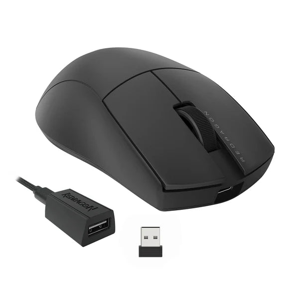 Redragon M916 PRO 3-Mode Wireless Gaming Mouse, 49G Ultra-Light 26K DPI Gamer Mouse w/Ergonomic Natural Grip Build, Full Programmable Buttons, Software Supports DIY Keybinds & DPI