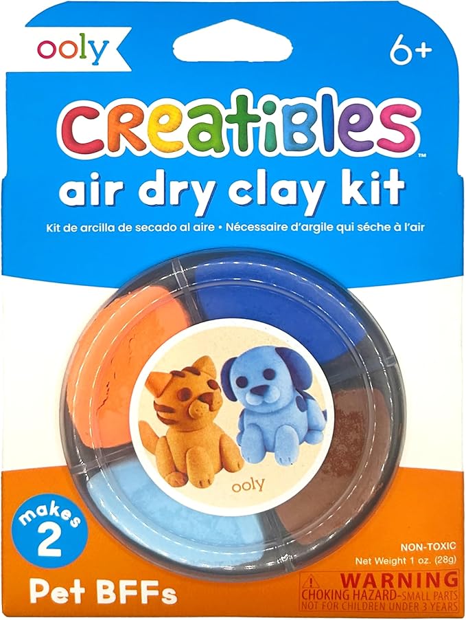Ooly Creatibles D.I.Y. Air Dry Clay Kit: Pet Bffs Set Of 4
