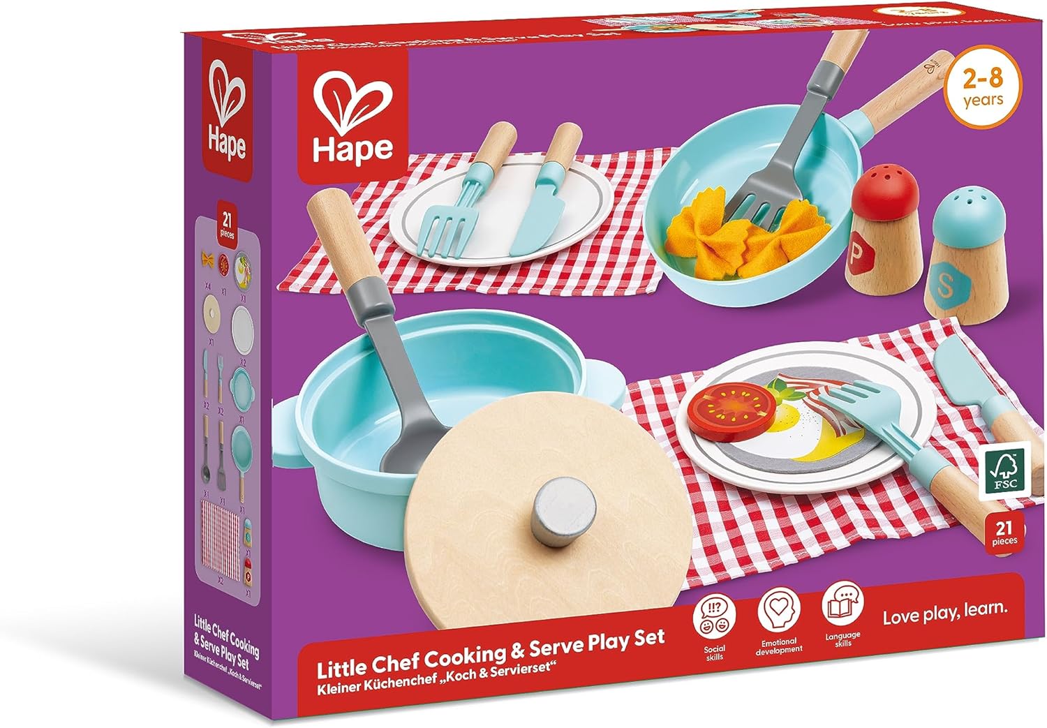Hape - Little Chef Cooking & Serve Play Set