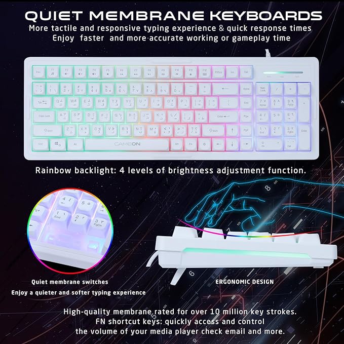 Gameon Go-Cypherw-Xl 4 In 1 Bundle -  White