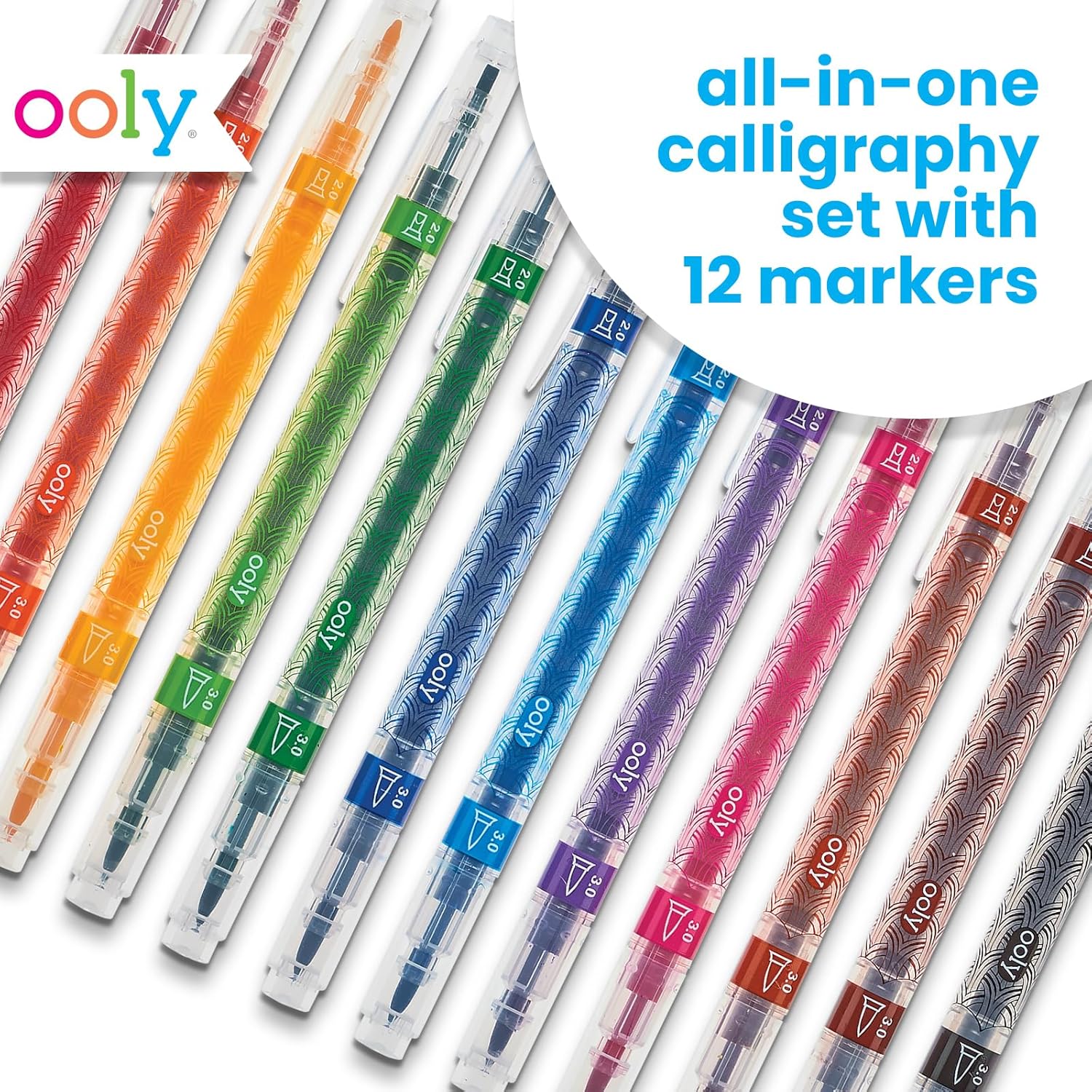 Ooly Calligraphy Duo Double Ended Markers Set Of 12