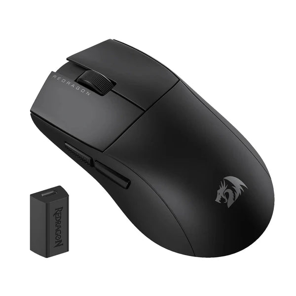 Redragon M916 PRO 3-Mode Wireless Gaming Mouse, 49G Ultra-Light 26K DPI Gamer Mouse w/Ergonomic Natural Grip Build, Full Programmable Buttons, Software Supports DIY Keybinds & DPI