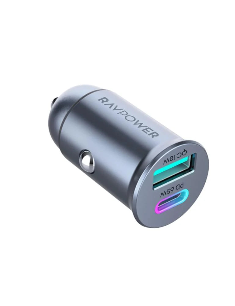 Ravpower GaN PD 65W Mini 2-port Car charger
 
 QC18W
