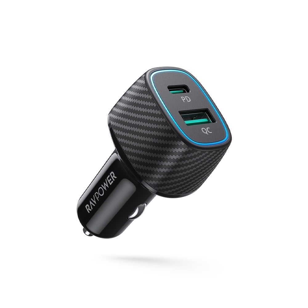 RAVPower RP-VC009 60W Dual Port QC24W+PD36W Car Charger