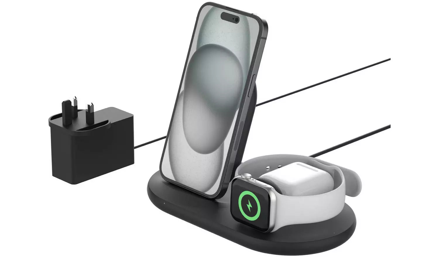BELKIN - WIRELESS CHARGER - PAD/STAND - 3IN1 - BLACK