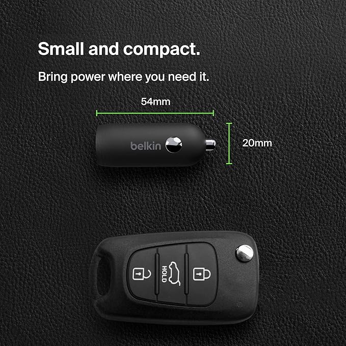 BELKIN - CAR CHARGER - 30W - USBC - BLACK