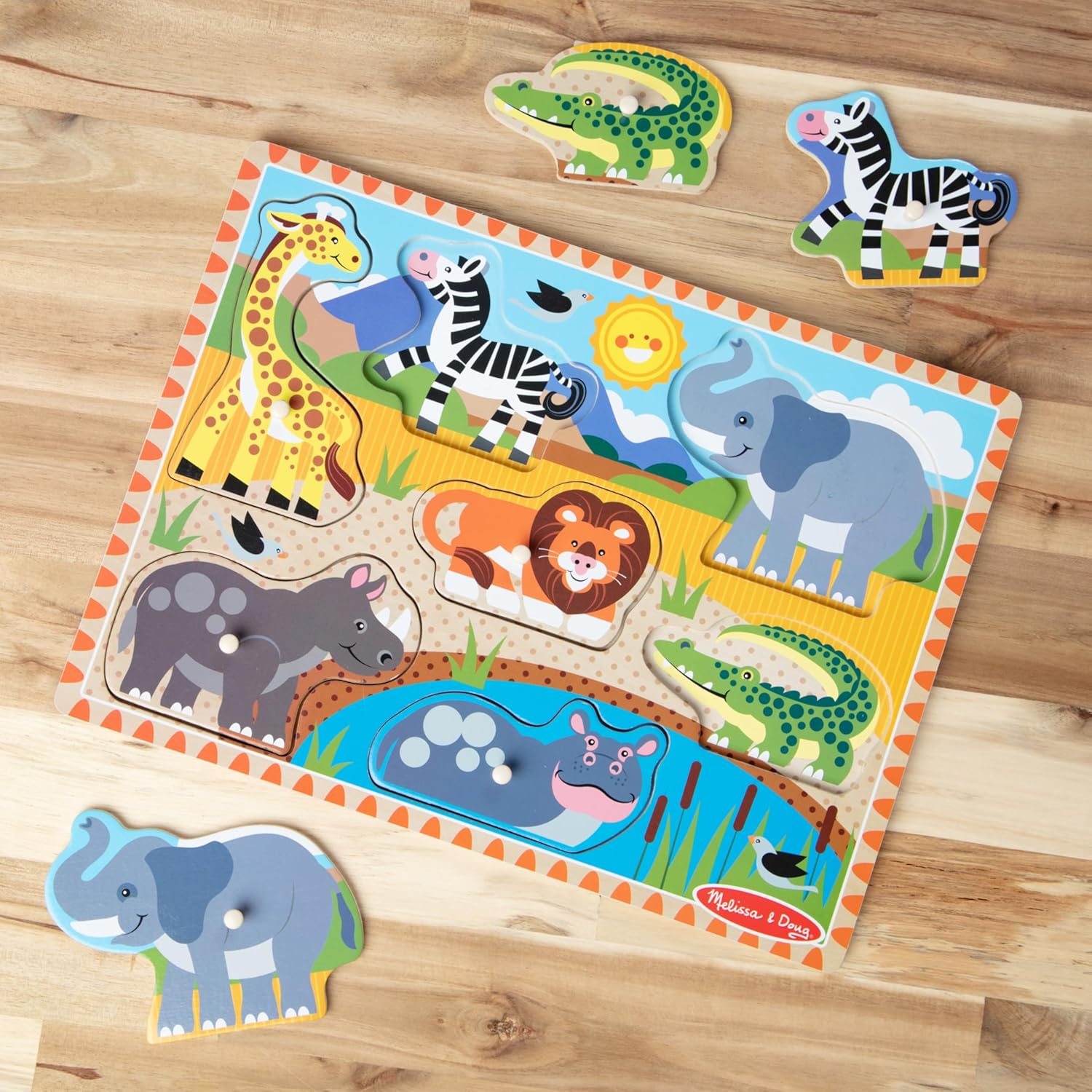 Melissa & Doug and Safari Peg Puzzle