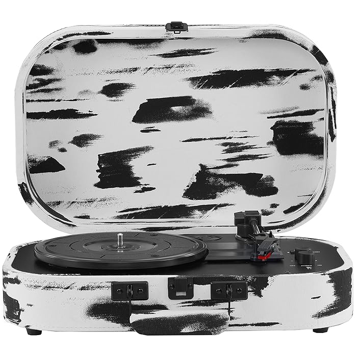 Crosley Discovery Portable Turntable Black & White