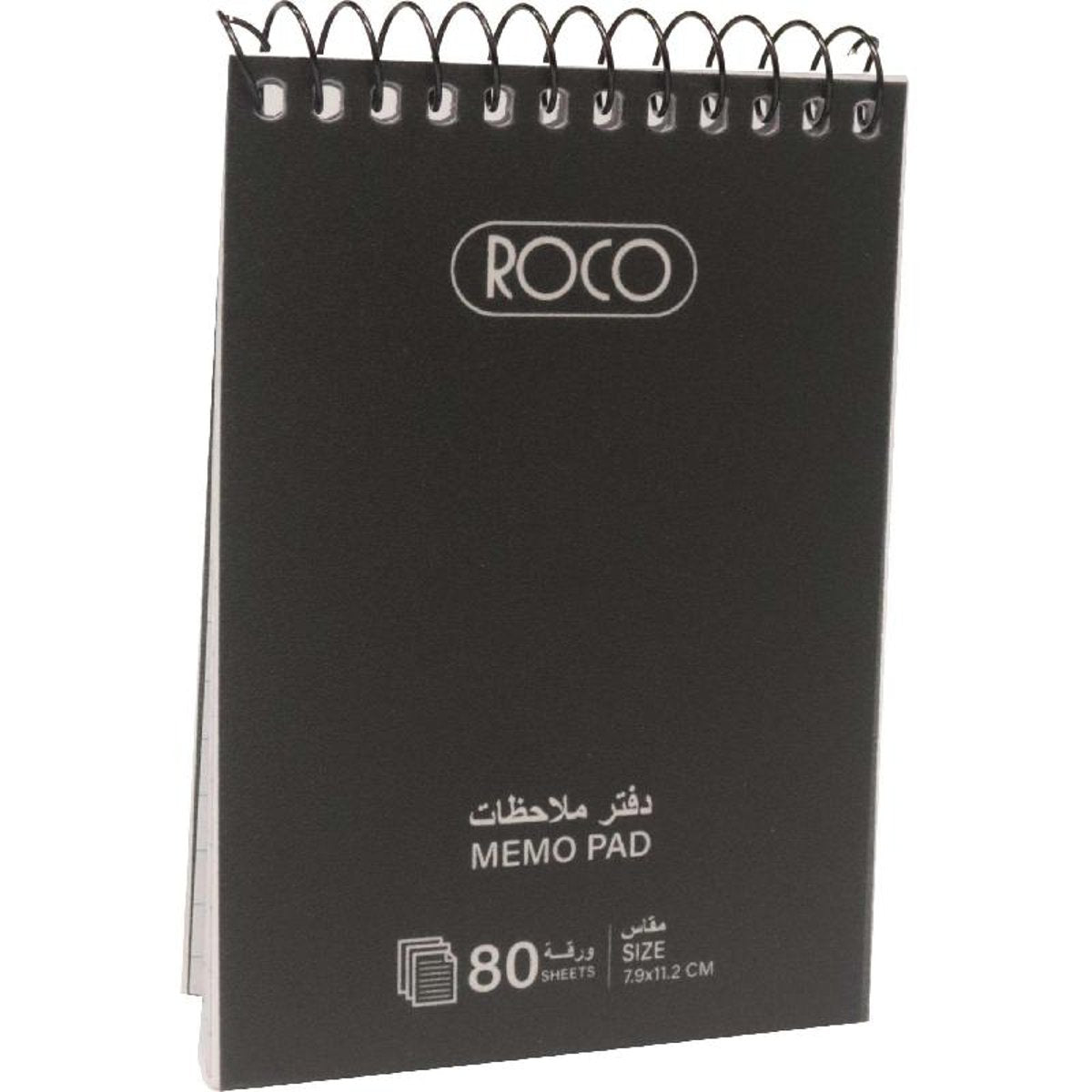 Roco Memo Notebook Pocket Size Solid 160 Pages Lined Black