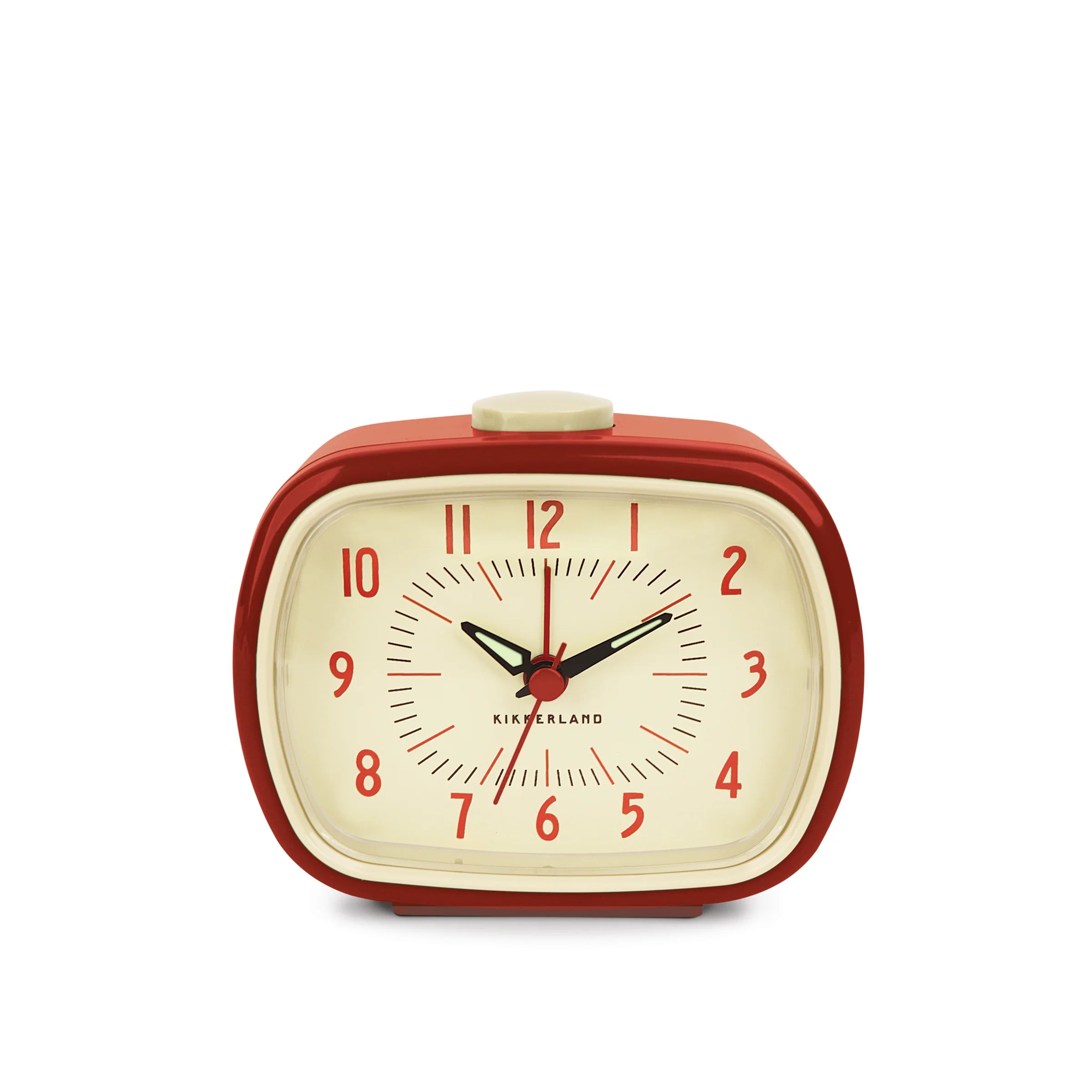 Kikkerland Retro Alarm Clock Red
