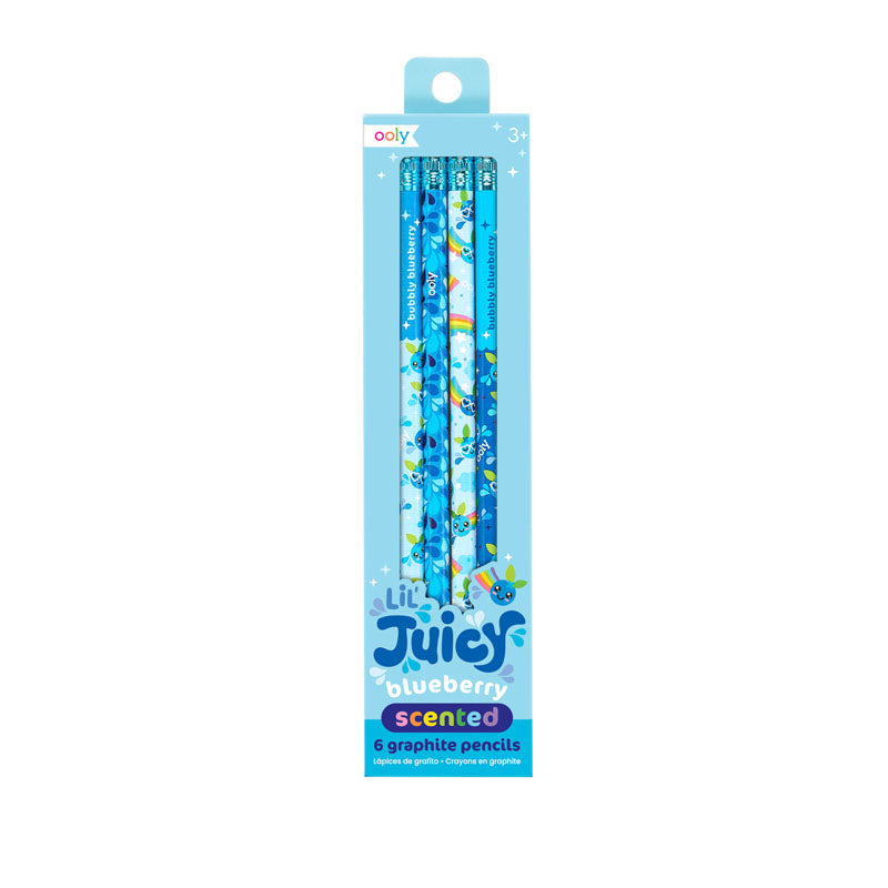 Ooly Lil Juicy Scented Graphite Pencils Blueberry Set Of 6