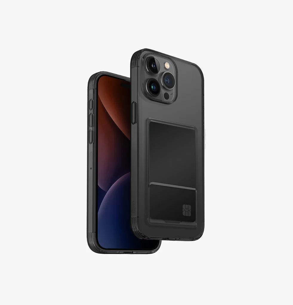 UNIQ HYBRID IPHONE PRO 2023 6.7 AIR FENDER ID - SMOKED GREY TINTED
