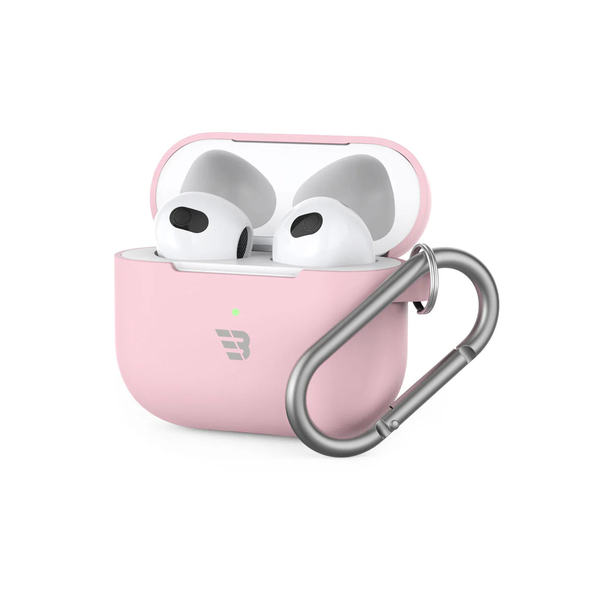 Baykron PT-P148 Airpod pro 3 Silicone Case W/Carabiner Pink