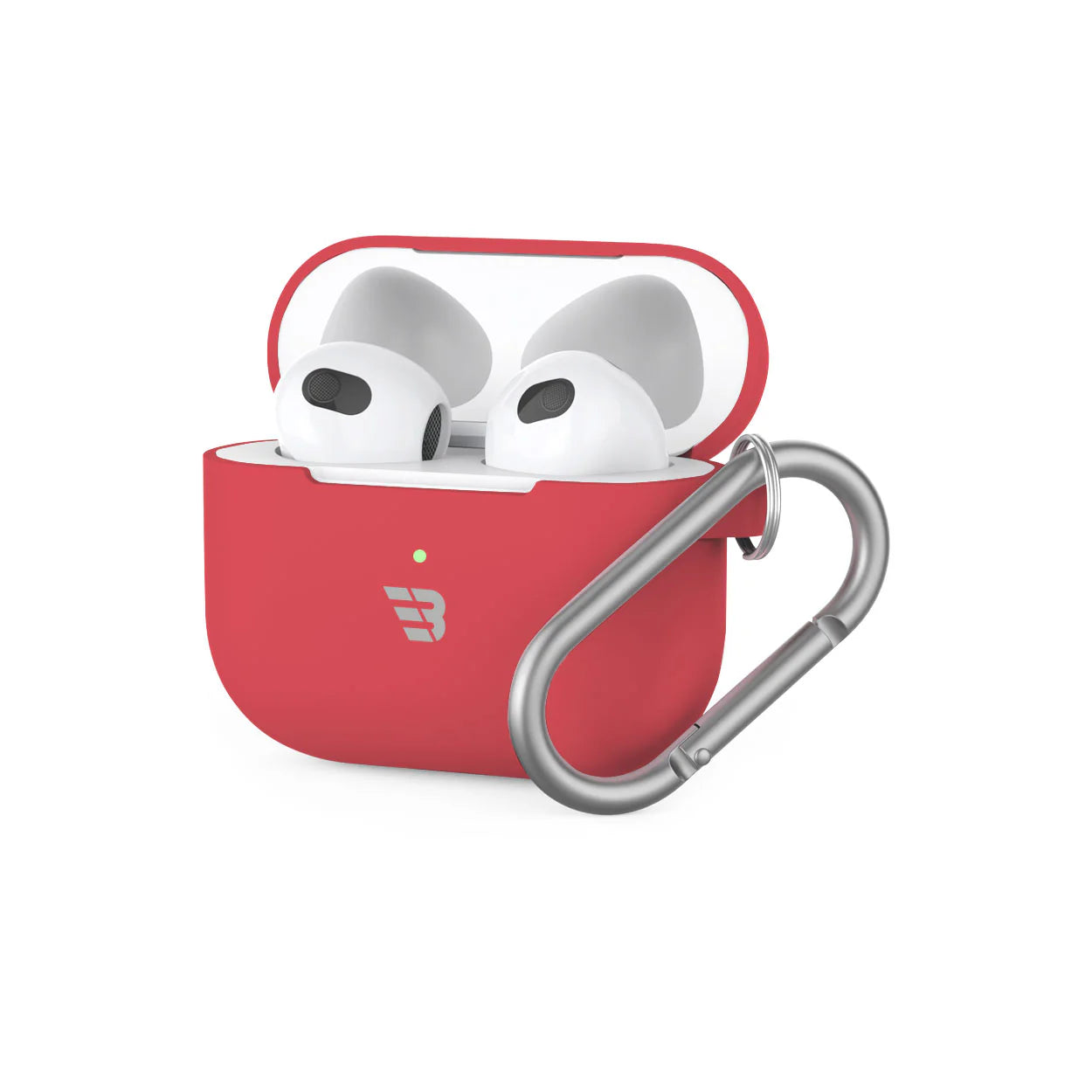 Baykron PT-P148 Airpod pro 3 Silicone Case W/Carabiner RED