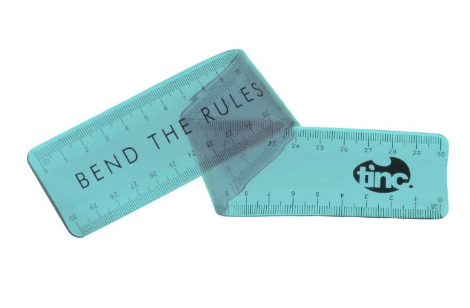 Tinc Bendy 30cm Ruler - Blue.