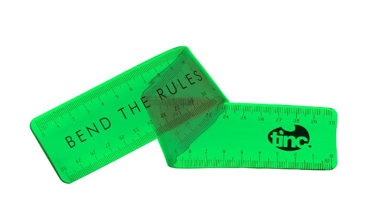 Tinc Bendy 30cm Ruler - Green.