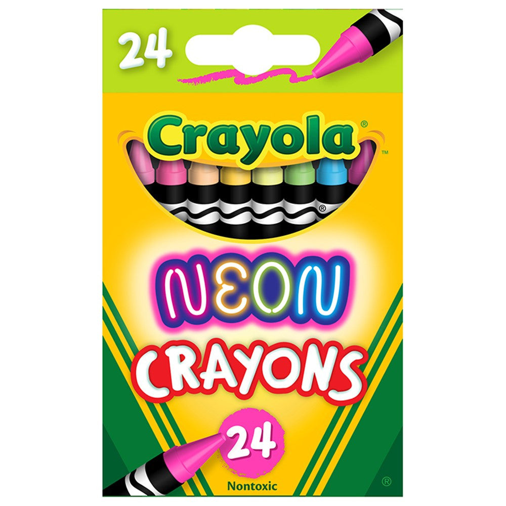 Crayola Neon Crayons, 24 Colors
